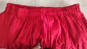 Red Tiered Skirt ❤️With Golden Border