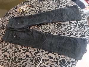 Black Velvet Bootcut Trousers
