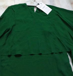 Emerald Green Layered Blouse
