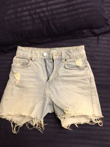 Distressed Denim Shorts