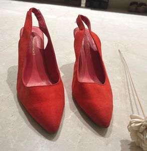 Pramod Red Slingback Heels