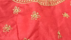 Banglori Silk Embroidery Work Red Blouse