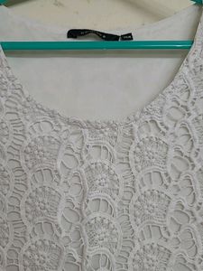 Crochet White Top Bust 32 to 34 inches