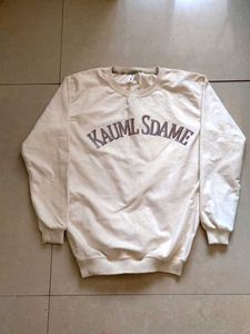 Cream Sweatshirt With Backprint