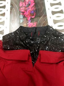 Mini Party Wear Dress With Sequin Work