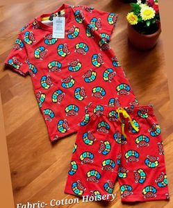 Boys Cotton Hoisery Short Set