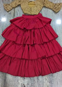 Traditional Crop Top And Frock For @ilma_ilam