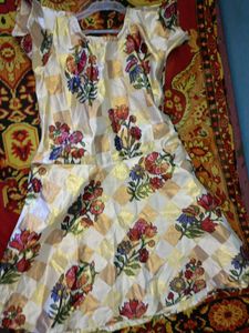 Floral Checkered Girl&#39;s Dress