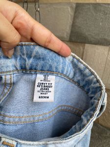 Ripped Light Wash Baggy Jeans