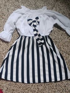 Cute Girls&#39; Striped Dress