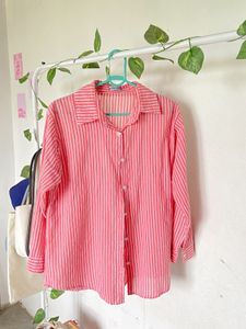 Pink Striped Button-Down