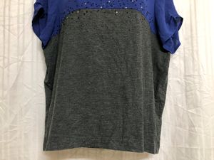 Keraia Grey &amp; Purple Top