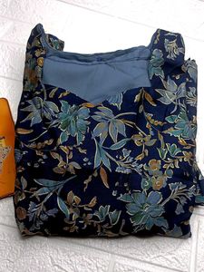 Beautiful Long Top In Navy Blue Colour