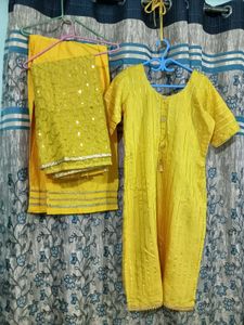 Beautiful Yellow Top With. Chanderi Lining