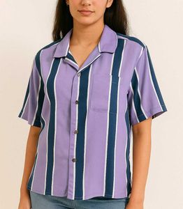 Striped Casual Half Shirt
