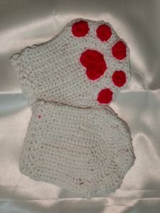 Crochet Cat Paw &amp; Hair Clip