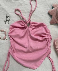 🎀 Pink Tube Knot Top 🎀
