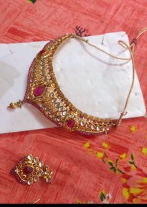 Kundan Ka Har Set Pink Color