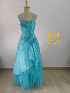 Aqua Embellished Gown