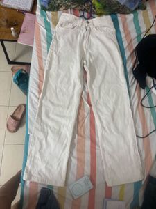 Flared White Pants