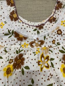 Vintage Floral Print Nightgown