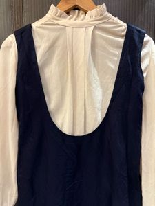 Navy Maxi Dress with Blouse