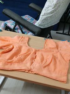 Peach Embroidered Blouse