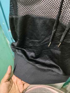 Black See Through Hoodie