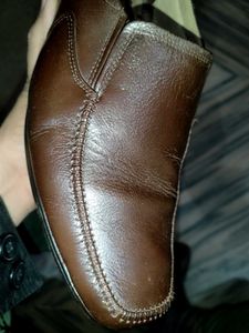 Khadims Brown Leather Loafers(10Size)Very C