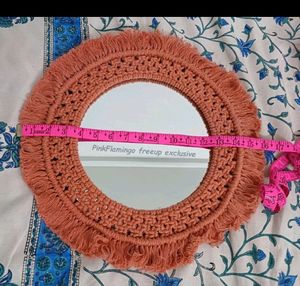 Peach Mirror Macrame