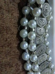 White Pearl Oxidized Necklace