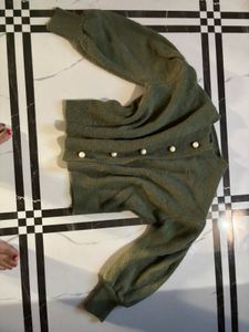 Green Knit Cardigan