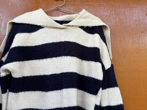 Korean Blue &amp; Beige Woollen Sweater