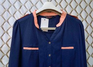 New With Tag Korean Cute Royal Baggy Shirt