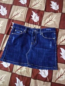 Denim Mini Skirt(vintage)
