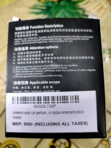 Solar Air Freshener For Car