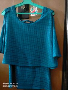 Blue Flowy Top