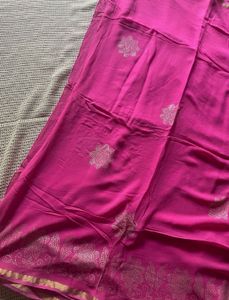 Pink Chiffon Saree
