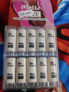 Blue Heaven Matte Lipsticks - 10 Pack