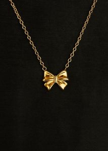 Gold Bow Necklace 🎀✨