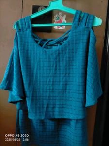 Blue Flowy Top