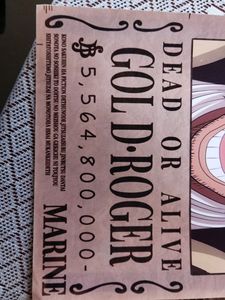 One Piece Gol D Roger Wanted Poster