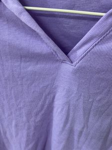 Cute Purple Long Sleeve Top