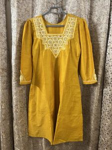 Vintage Gold Embroidered Dress