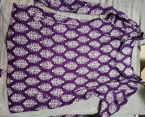 Purple Full Sleeve Corset Kurti