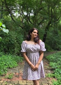 Floral Puff Sleeve Mini Dress