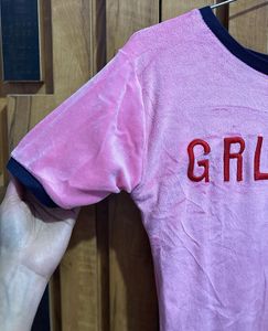 Pink &#39;GRL PWR&#39; Dress