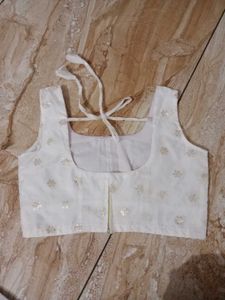 White Lehanga Set With Net Dupatta