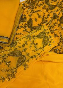 Yellow Embroidered Kurta Set