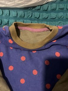Polka Dot Long Sleeve winter wear sweatshirt